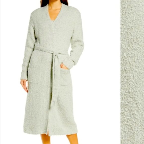 SKIMS Cozy Knit Robe in Light Gray - Picture 2 of 13